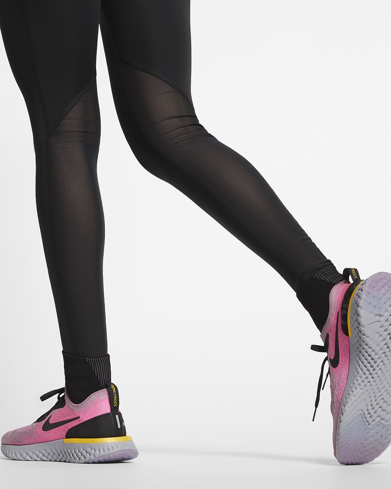 Nike Leggings de correr de cintura alta para mujer, color negro,  AT3103-010, talla M