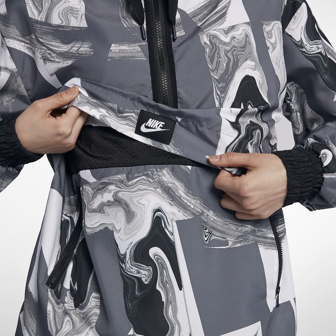 nike newsprint jacket