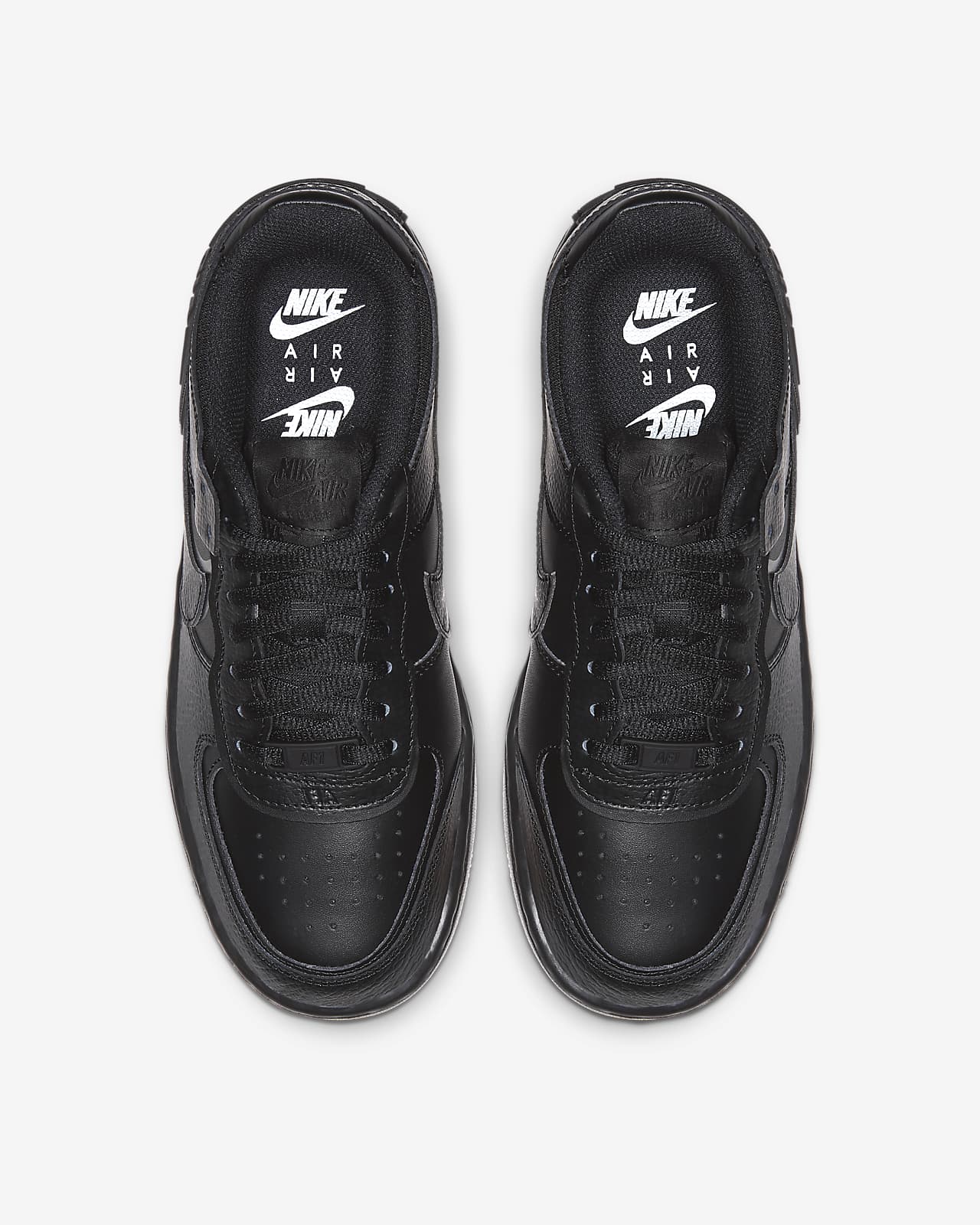 nike air force 1 black leather women's