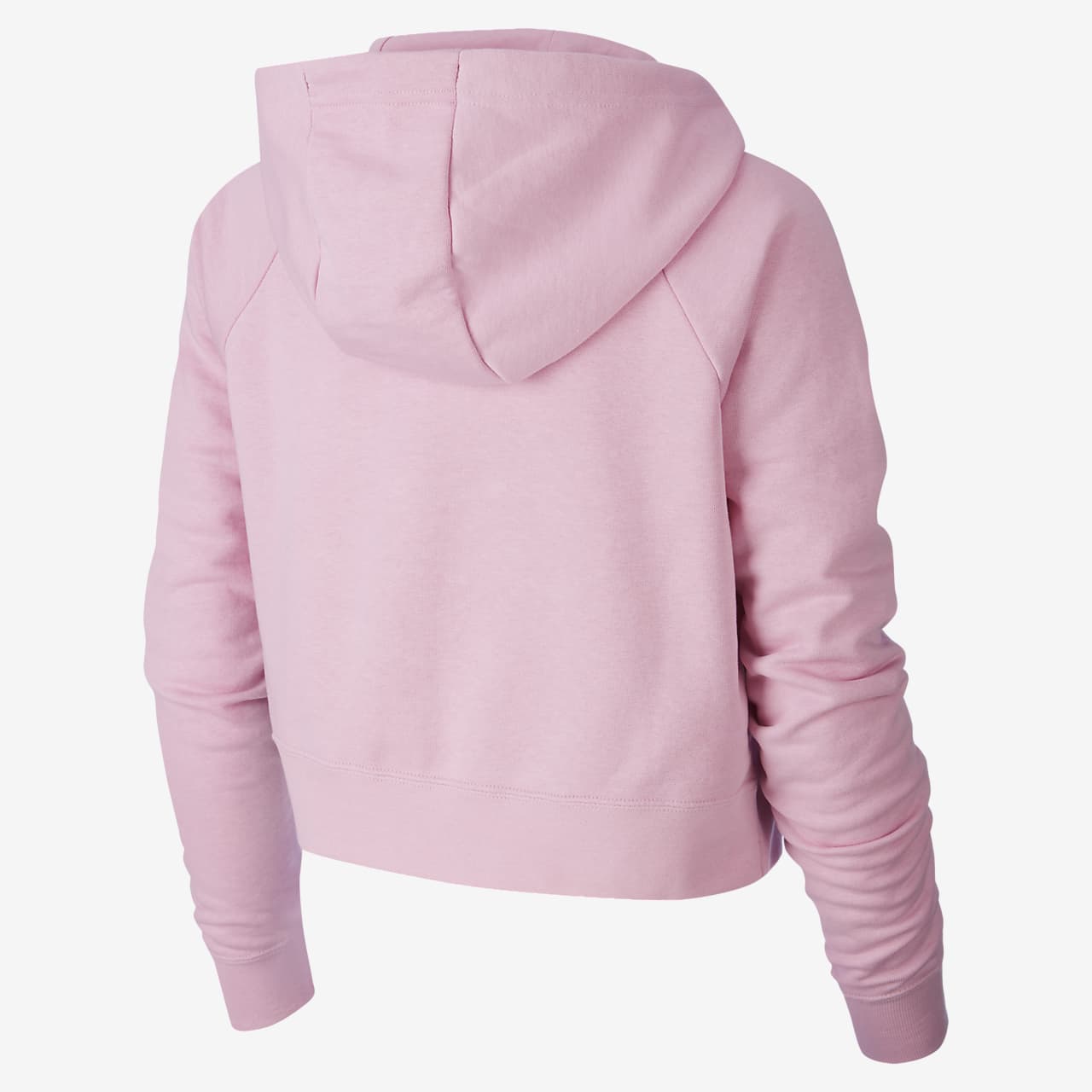 nike cropped hoodie pink