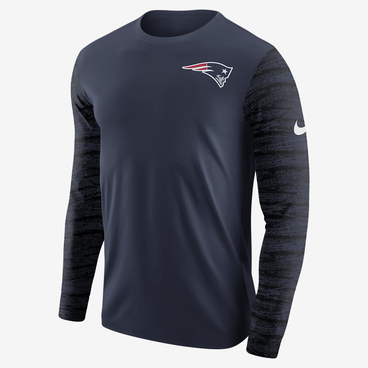 Ciudad Girar en descubierto pista Nike Enzyme Pattern (NFL Patriots) Men's Long-Sleeve T-Shirt. Nike GB