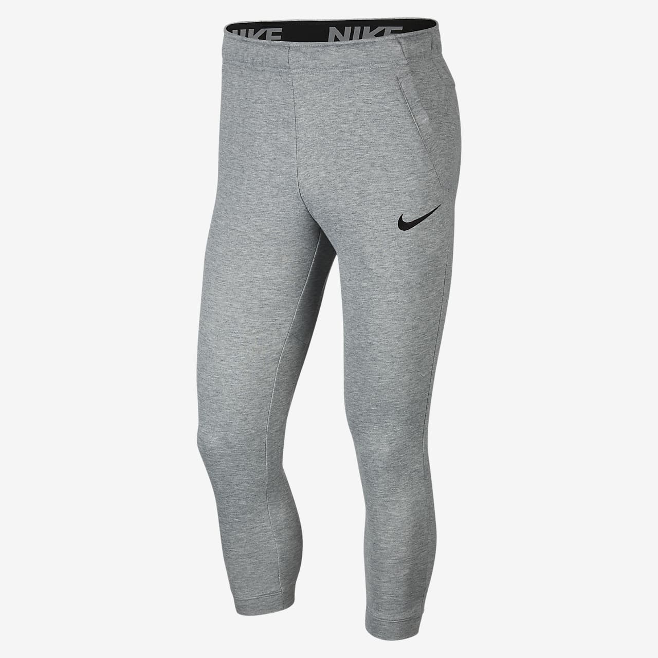 nike training tapered jogging bottoms grey