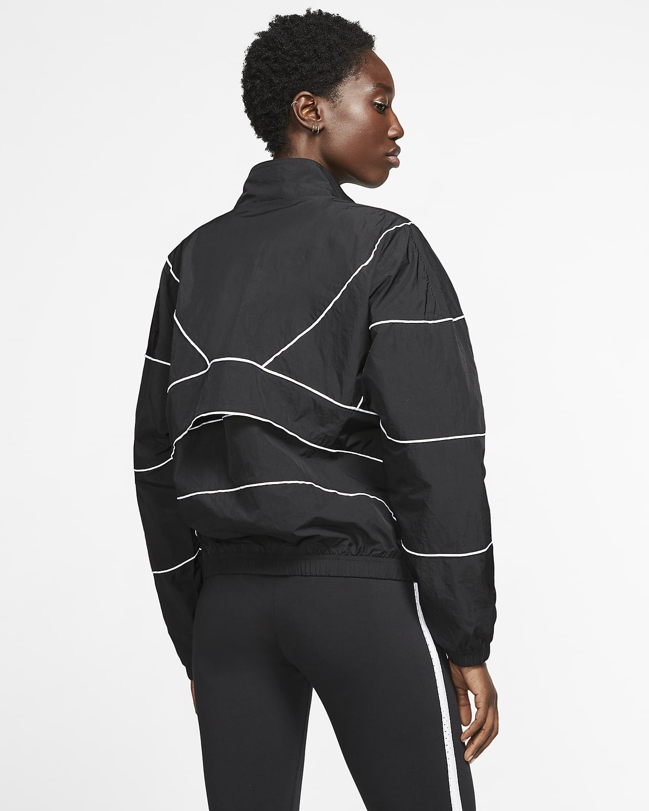 nike women's black track jacket