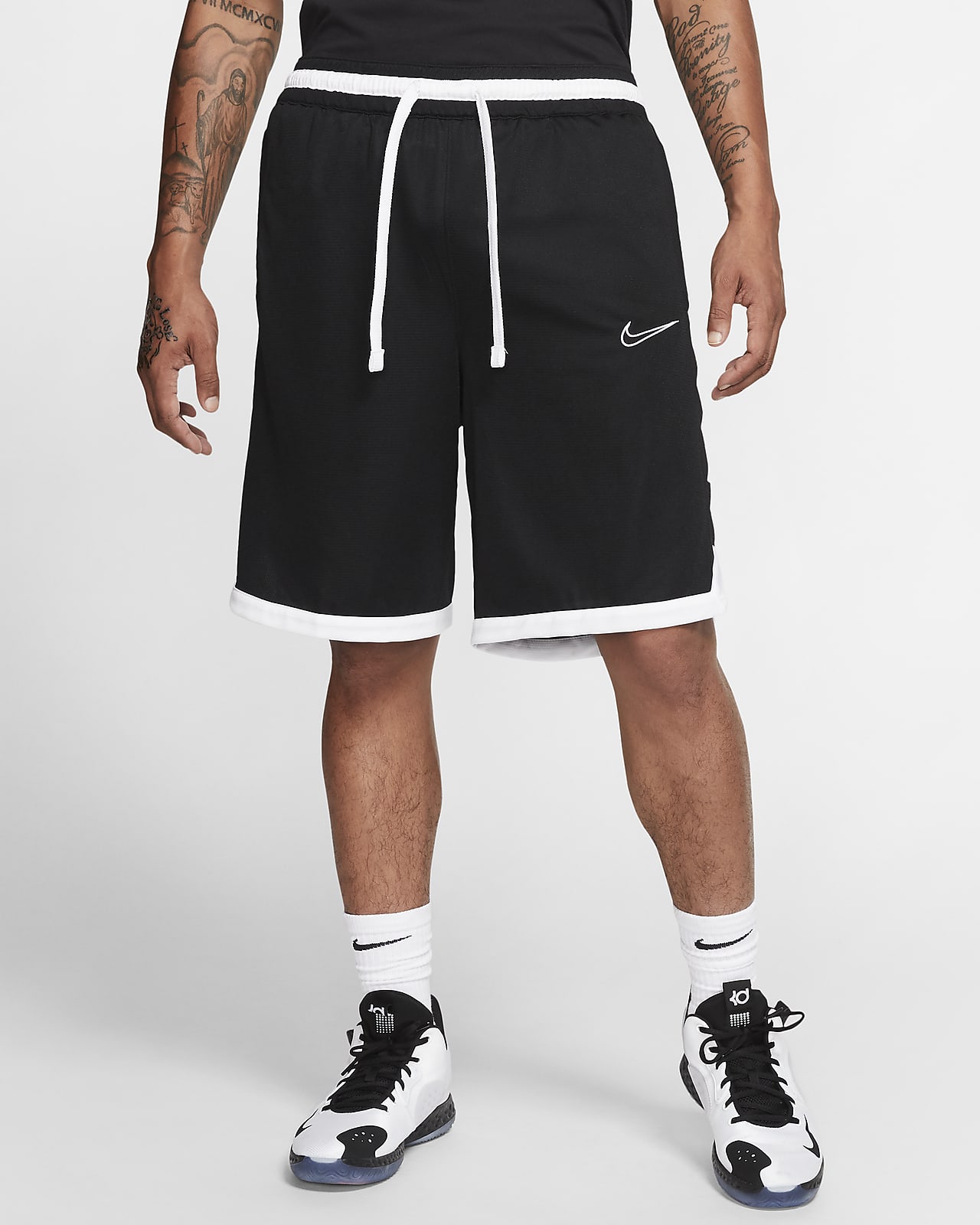 nike black and white basketball shorts