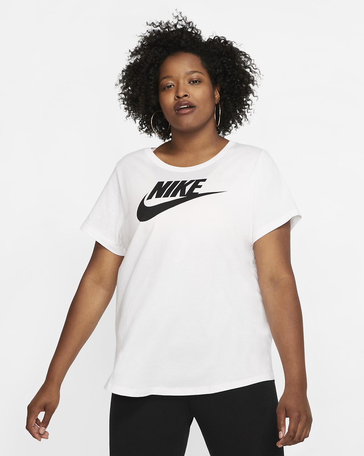 black and white nike t shirt women's