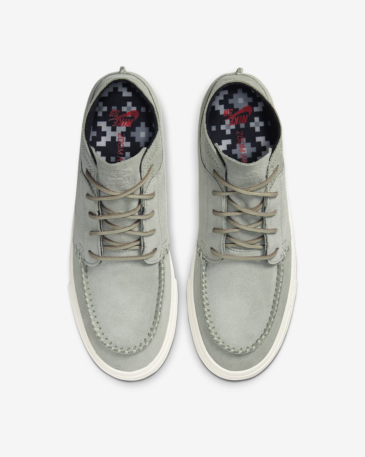 nike sb crafted zoom janoski mid trainers in grey