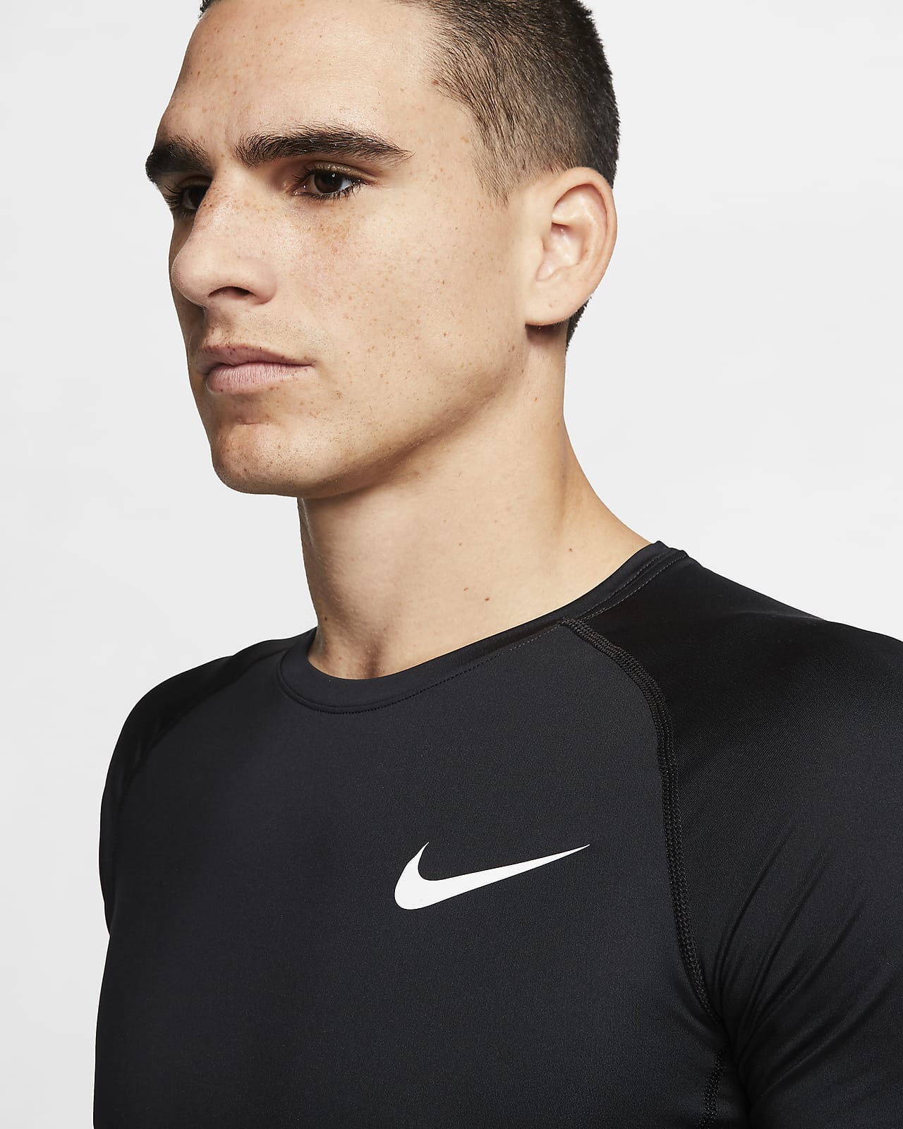 nike pro men's tight fit short sleeve top