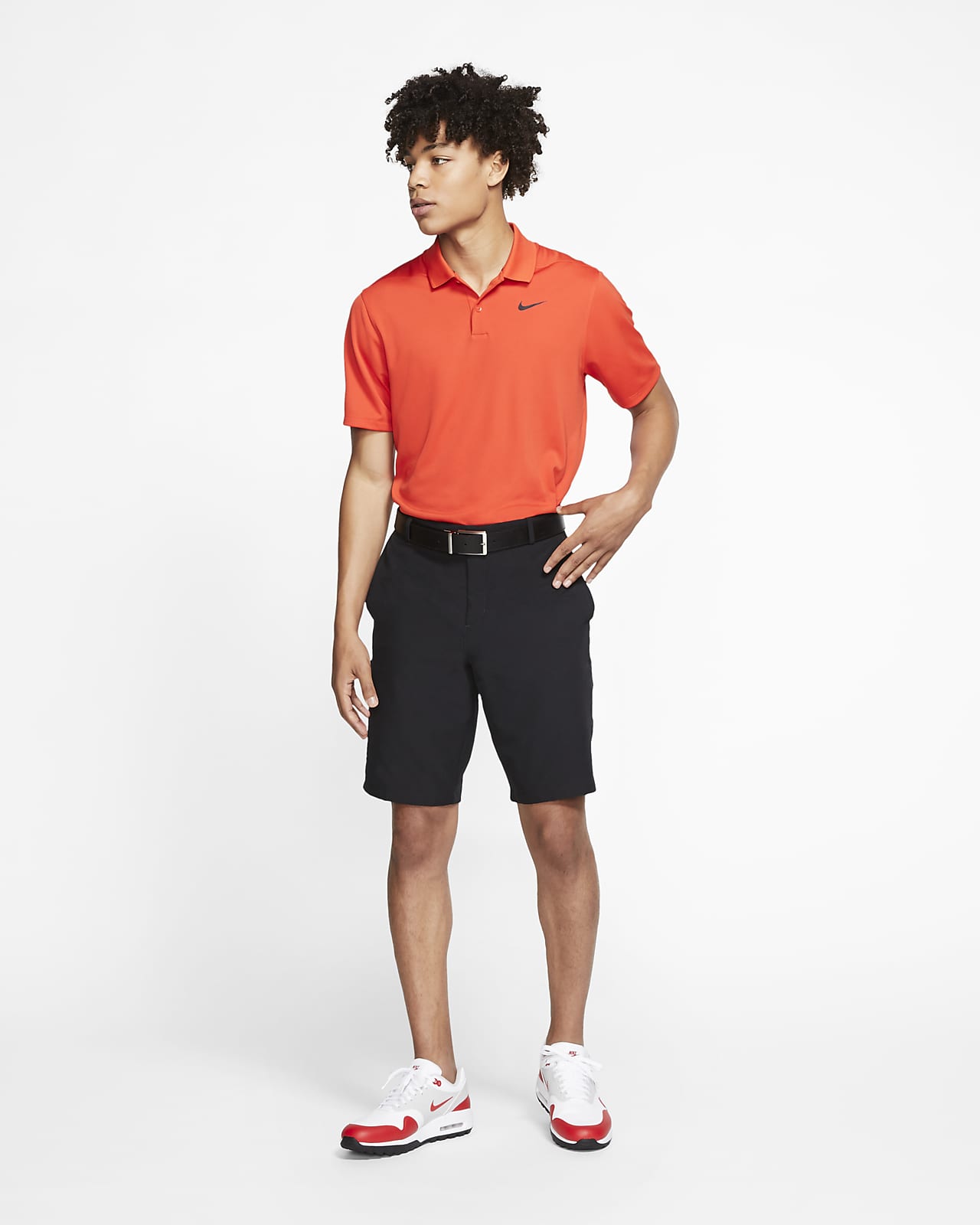 red nike golf shorts
