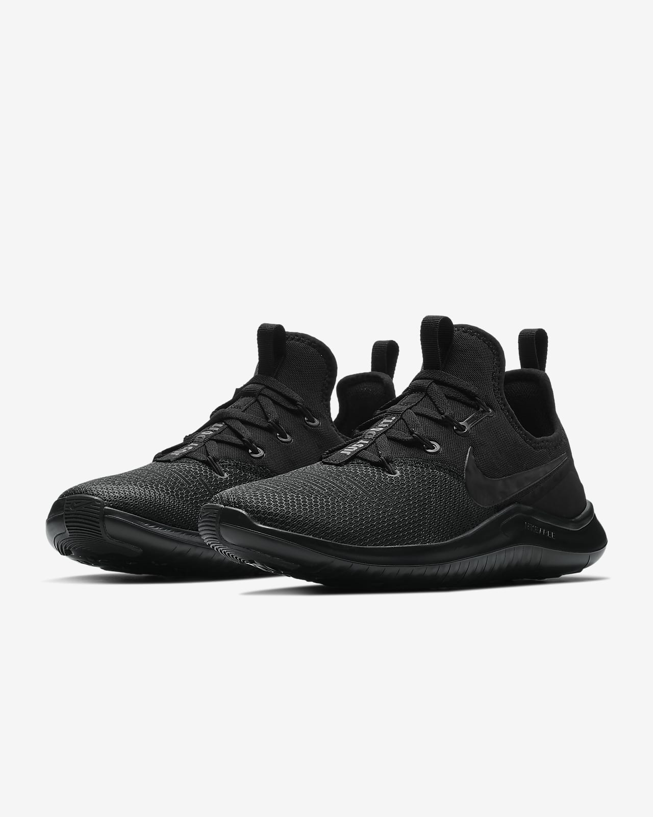 black nike training shoes