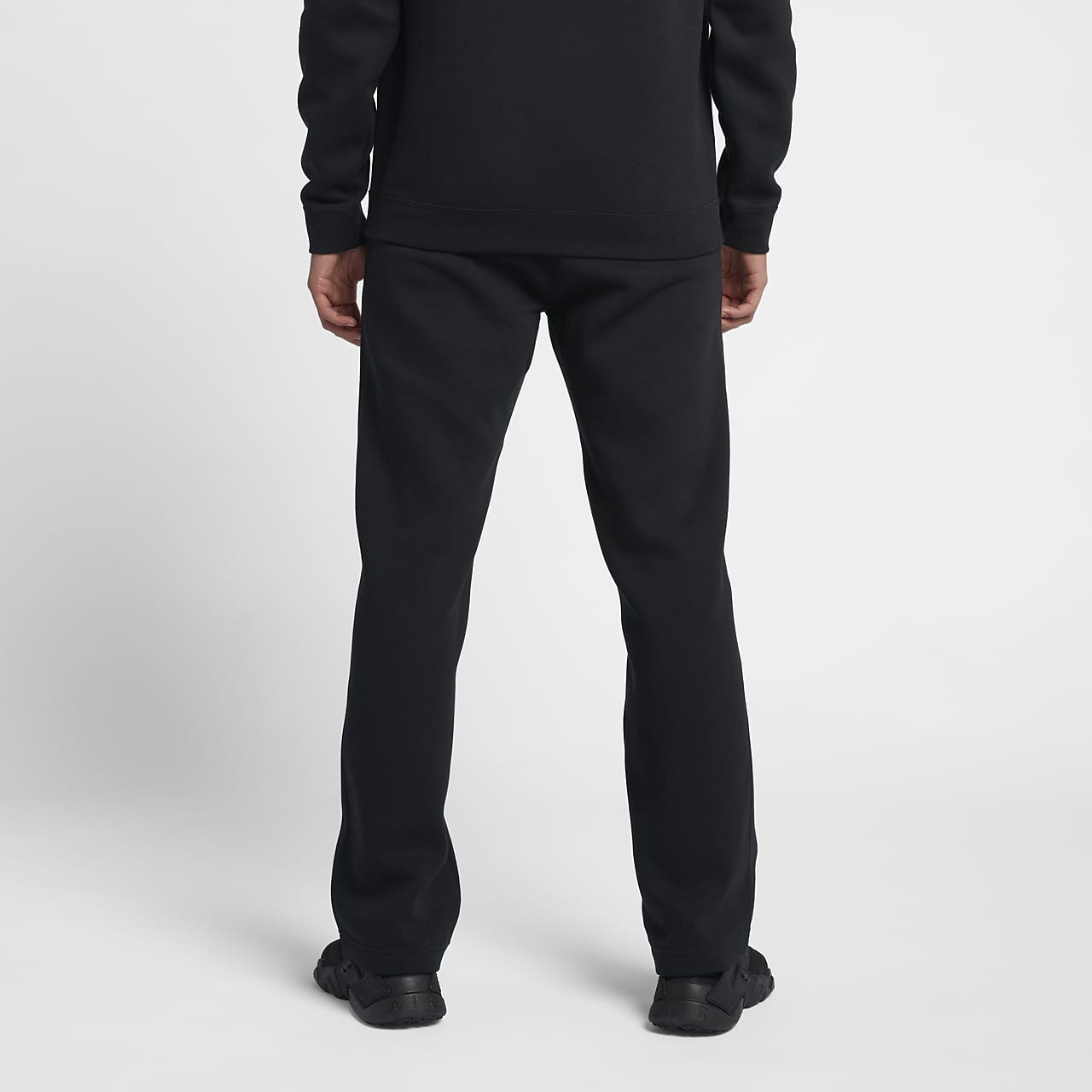 men's nike club open hem fleece pants