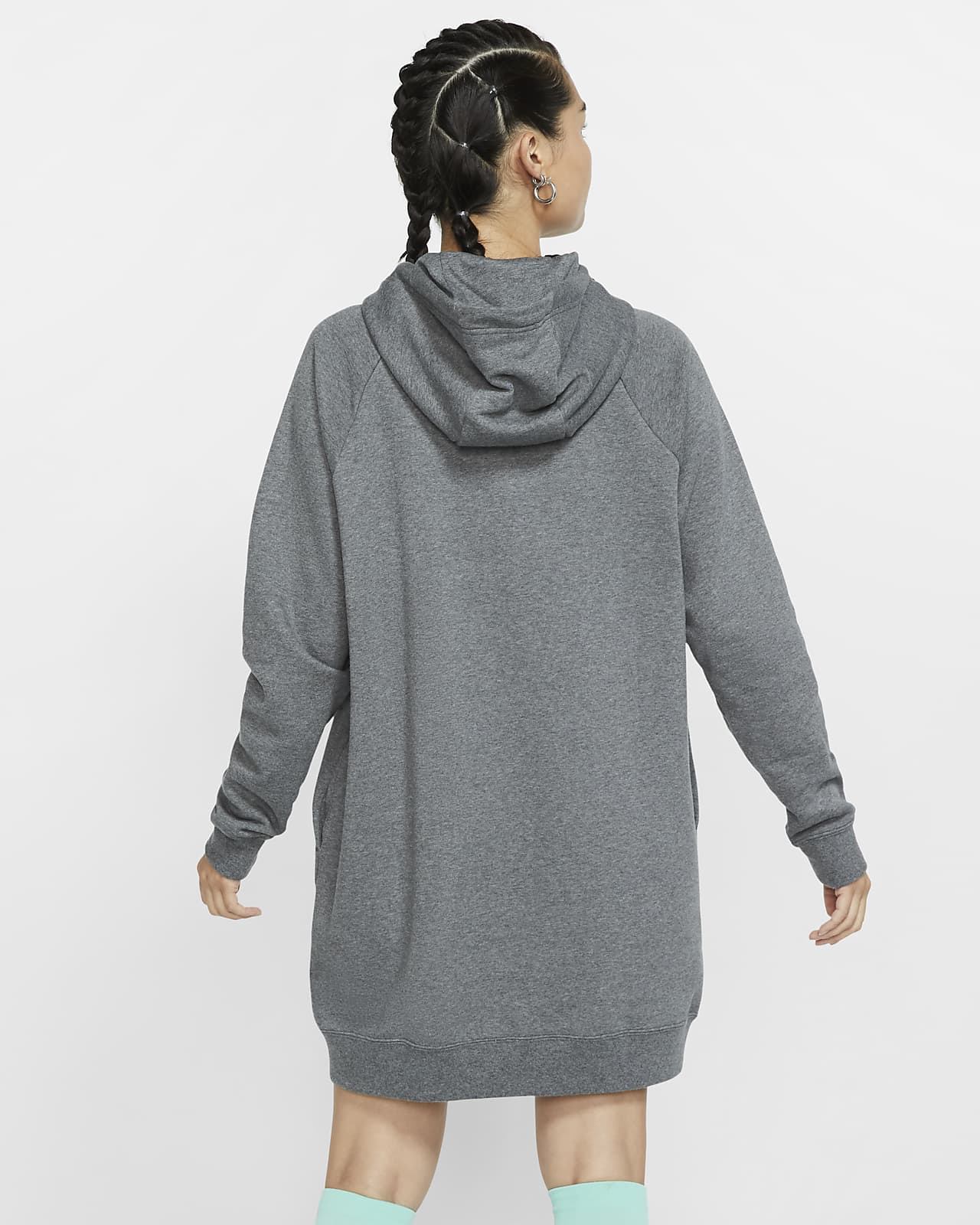 nike women's sportswear essential fleece hoodie dress