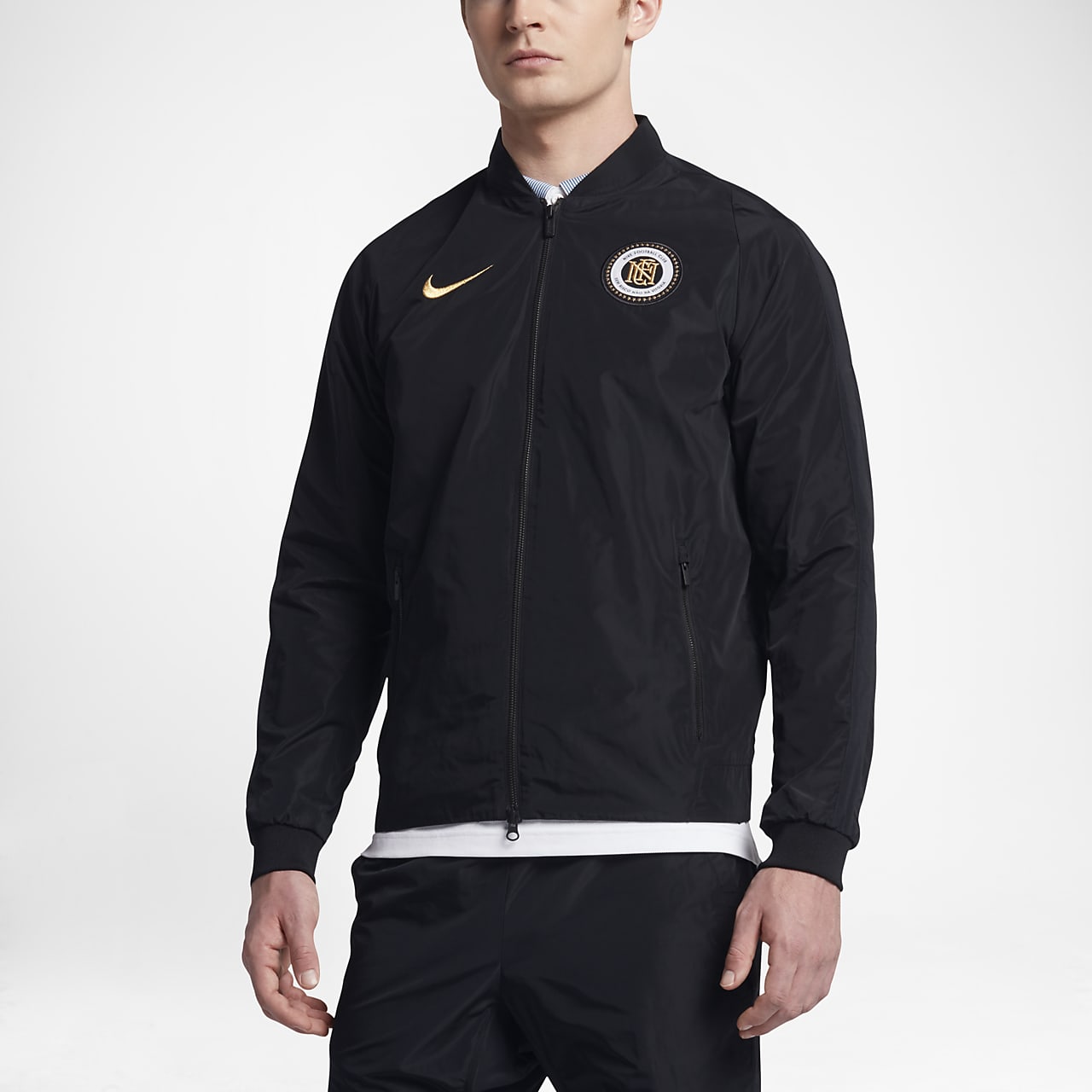 nike fc jacket black