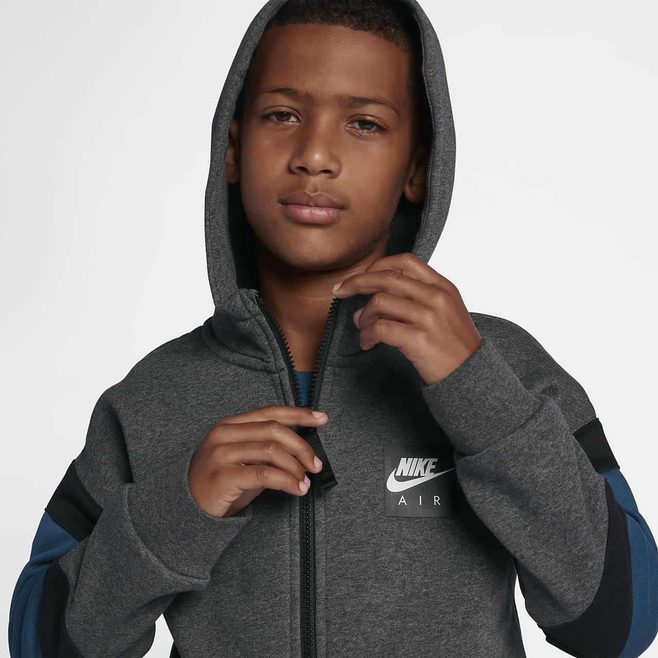 Nike Air Older Kids' (Boys') Full-Zip Hoodie. Nike SA