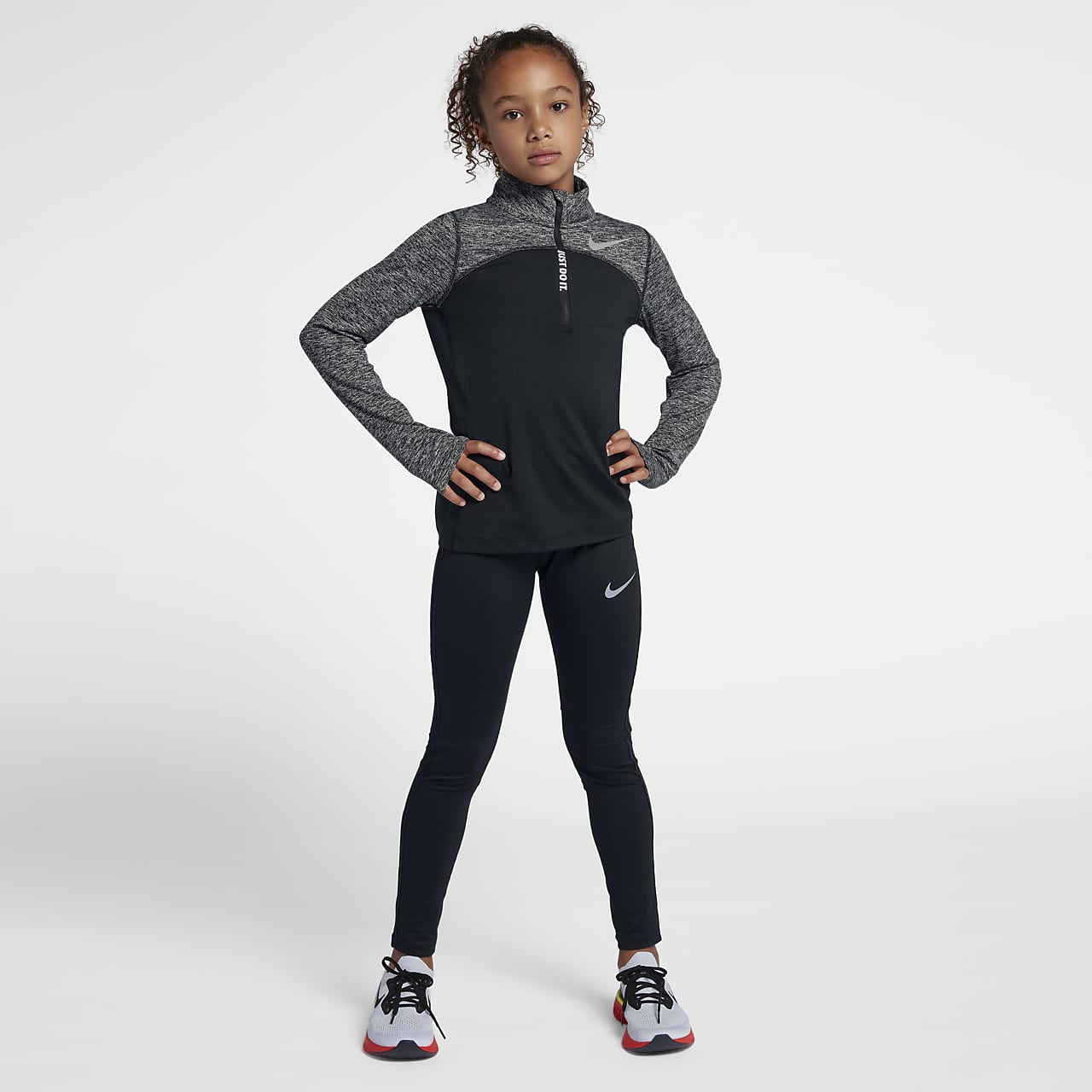 Nike Power Older Kids' (Girls') 3/4 Running Tights. Nike IL