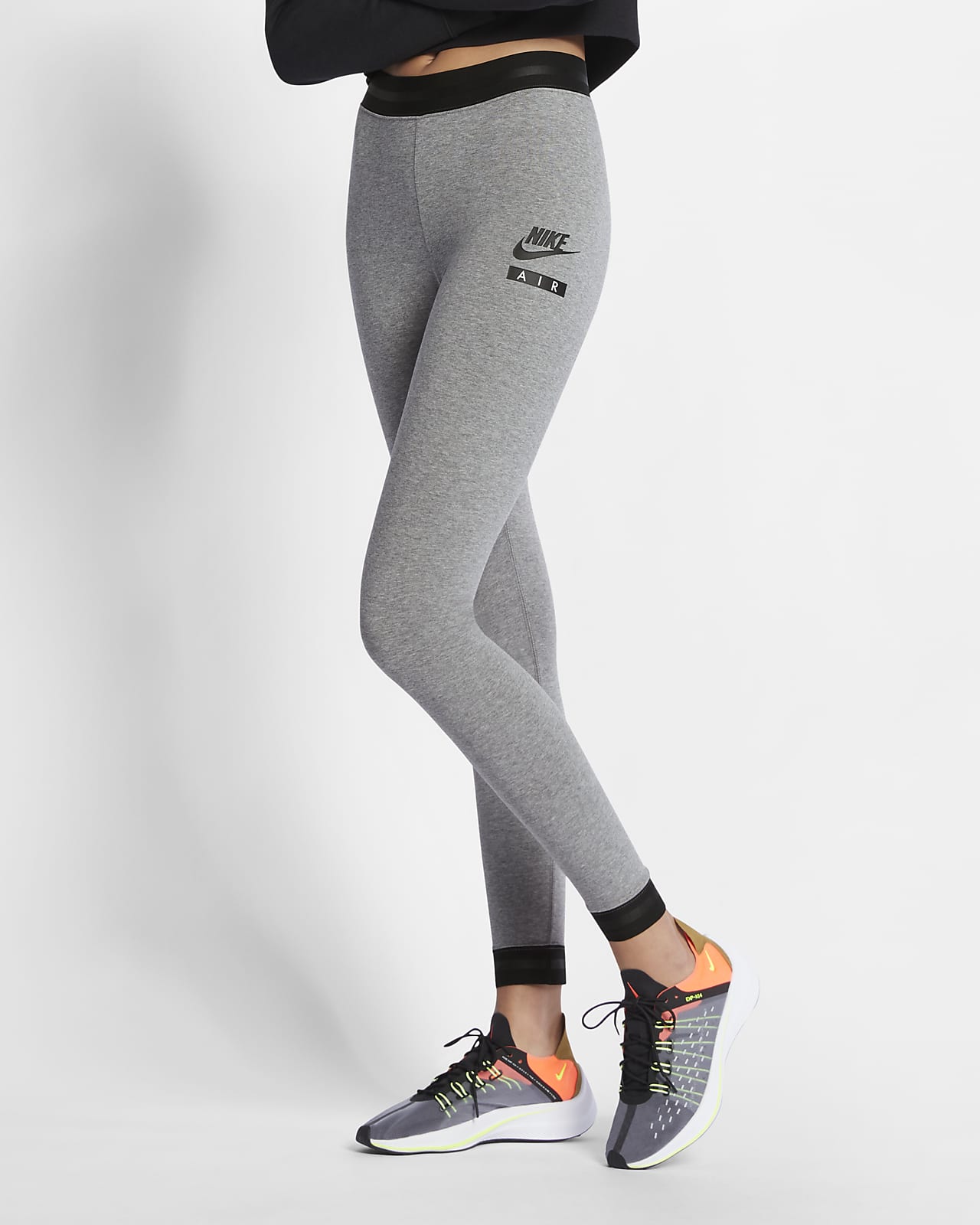 nike air running leggings in grey