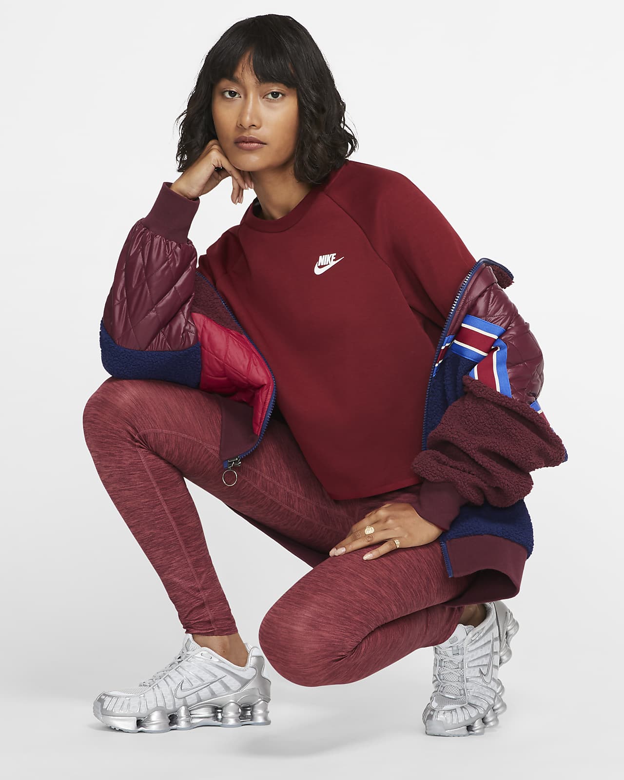 nike sportswear tech fleece women's crew