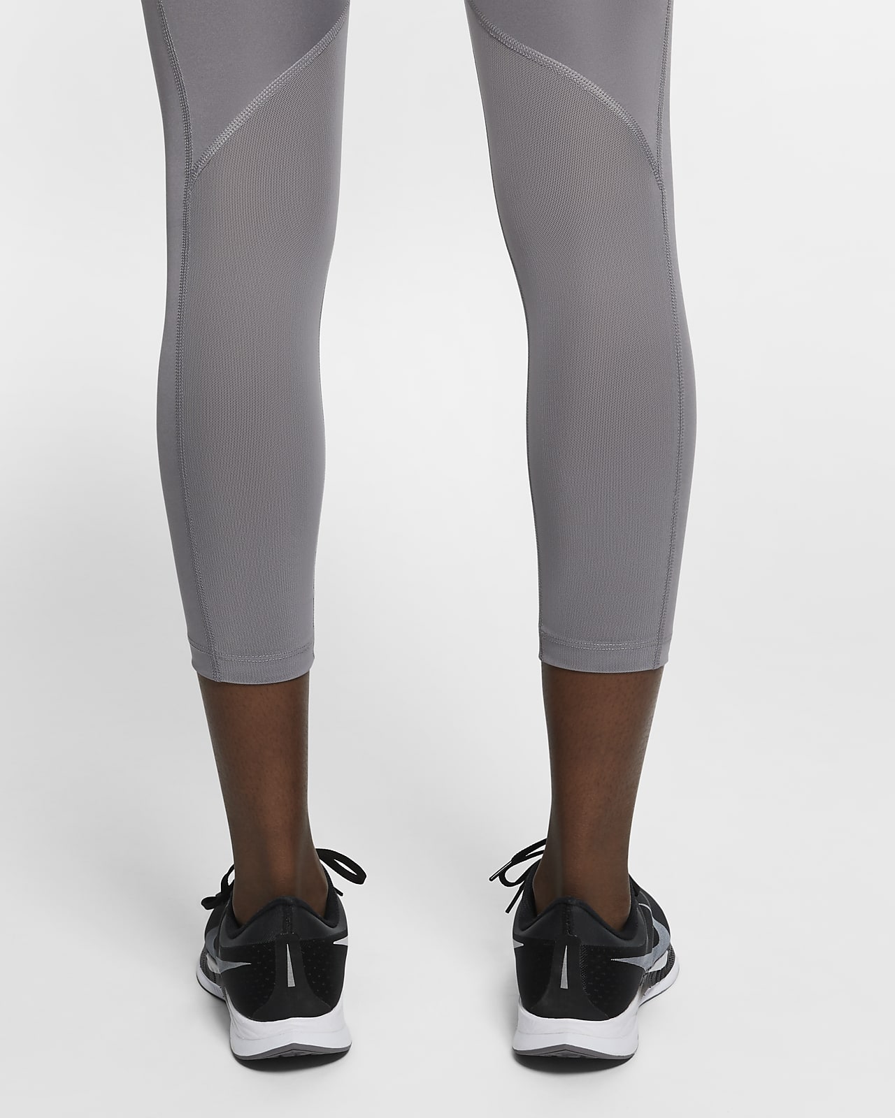 Nike Women's Fast Cropped Mesh Running Leggings CZ9238-084 Grey XS