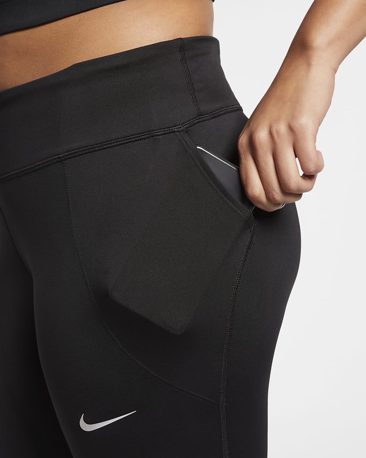 nike women's running crops