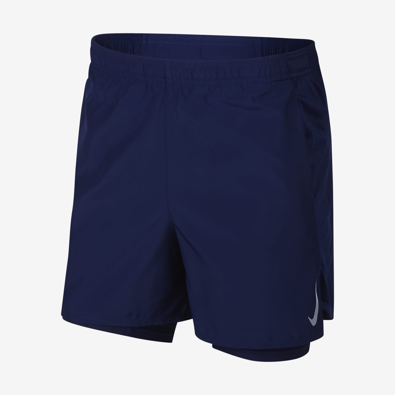 Blue Nike running shorts