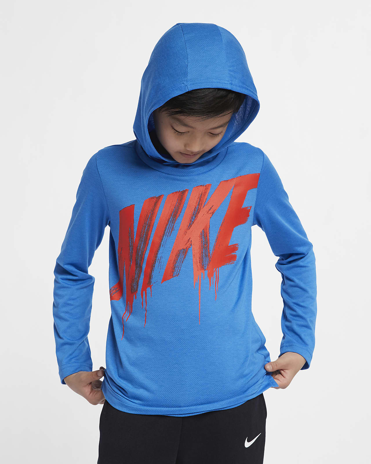 nike long sleeve hooded top