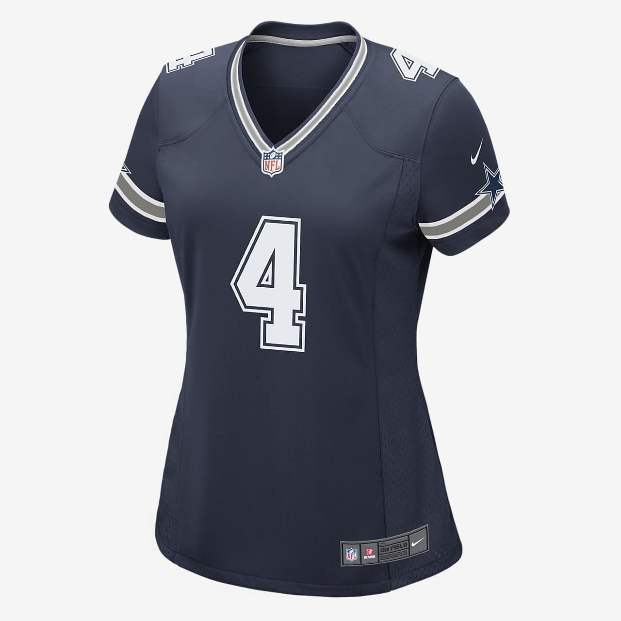 NFL Dallas Cowboys (Dak Prescott) Women's Game Football Jersey