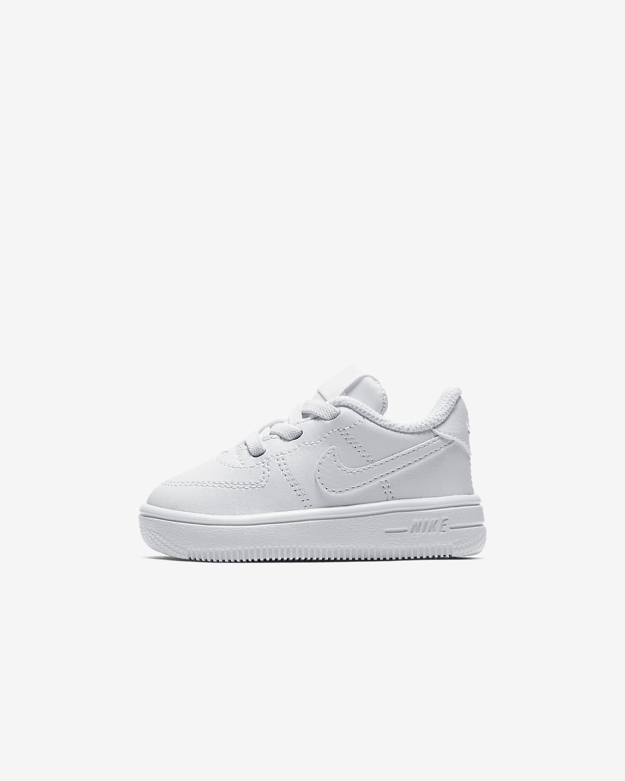 infant all white air force ones