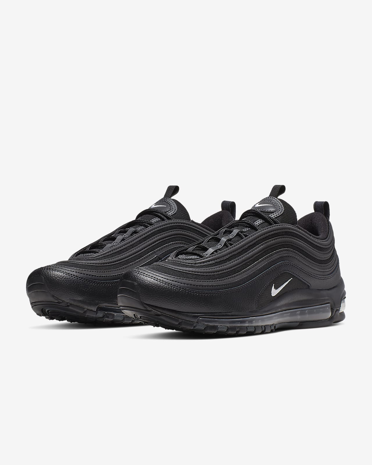Nike Mens Nike Air Max '97 - Mens Running Shoes Black/White/Anthracite Size 08.0