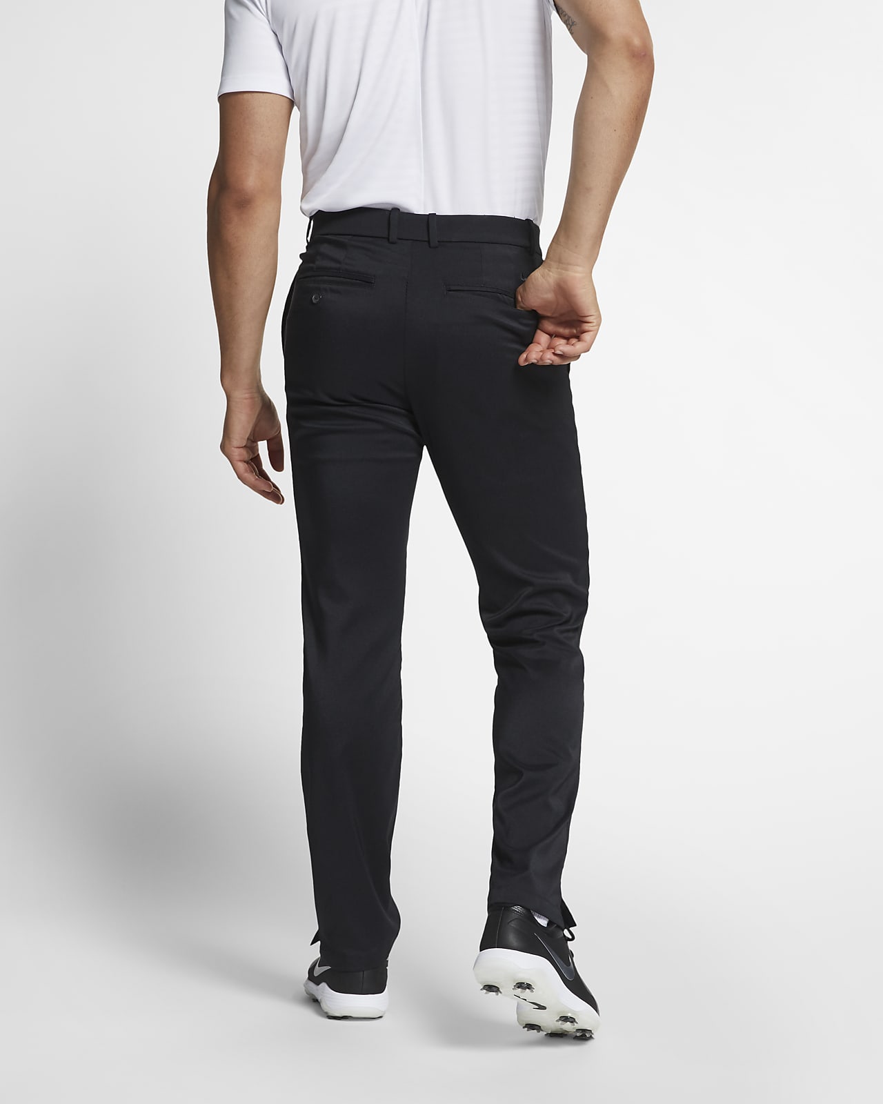 black nike golf trousers
