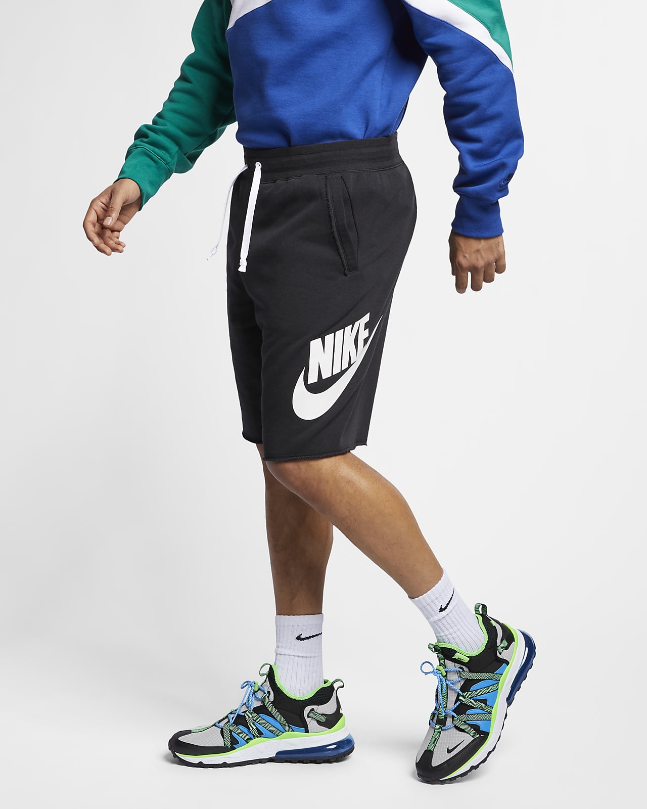 nike sweat shorts alumni