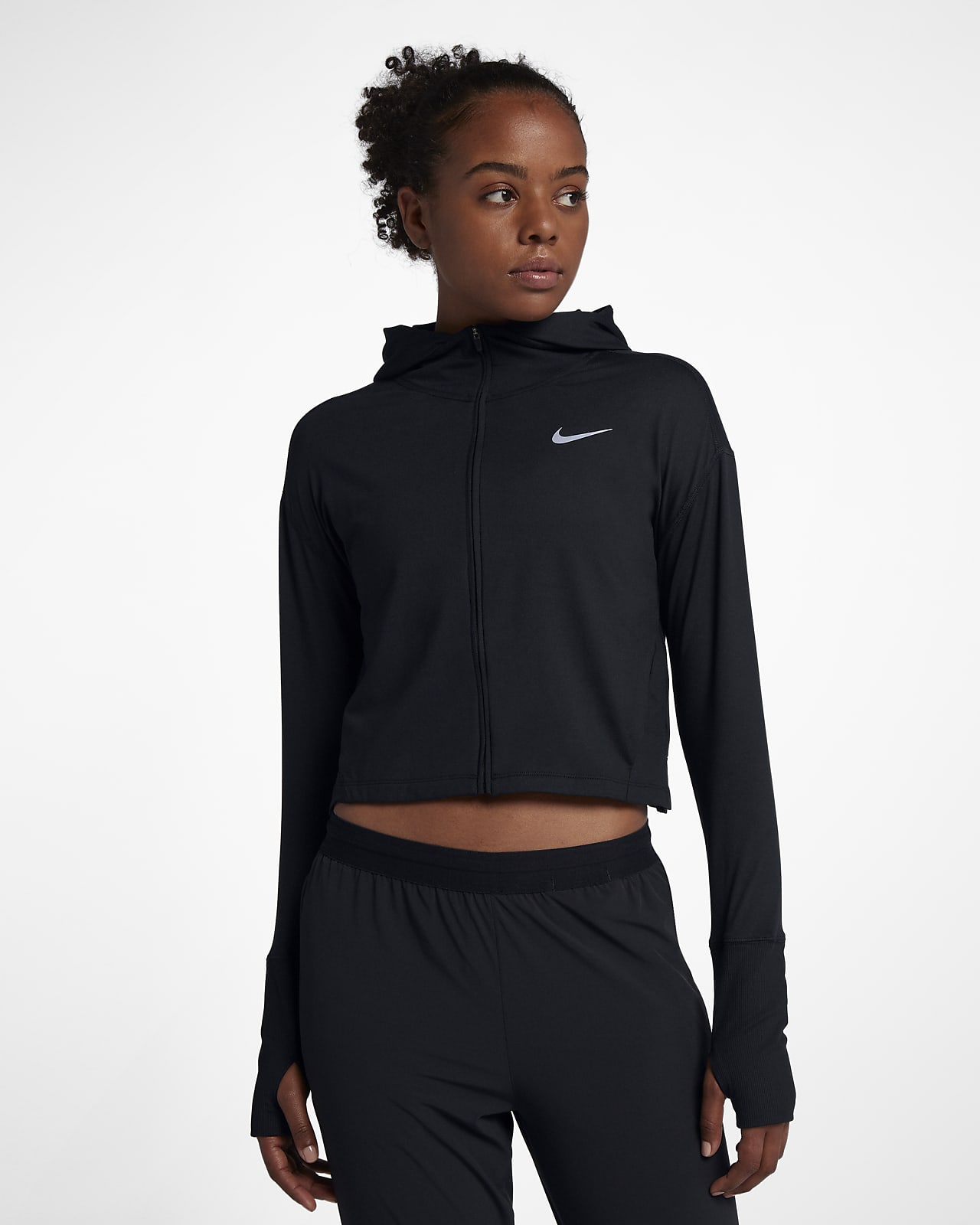 nike women's full zip running hoodie
