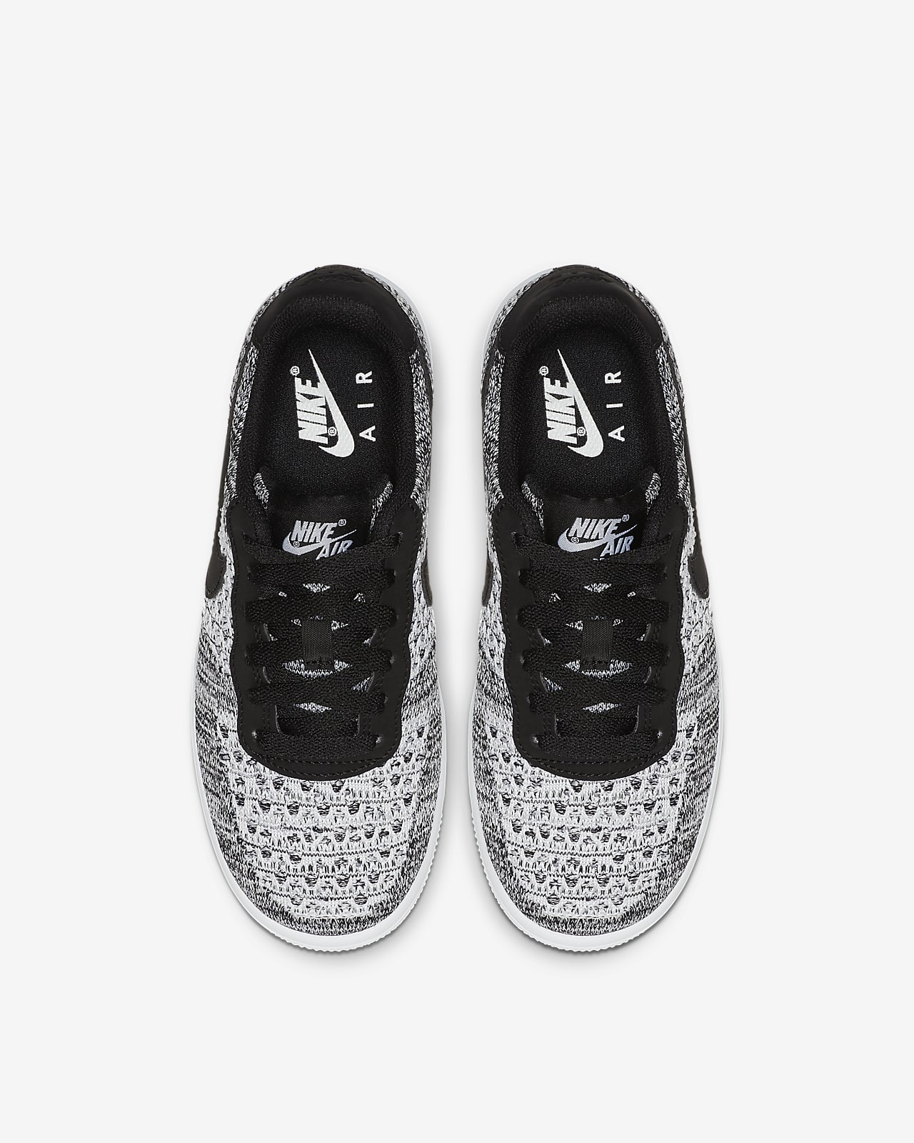 nike air force 1 flyknit 2.0 black and white