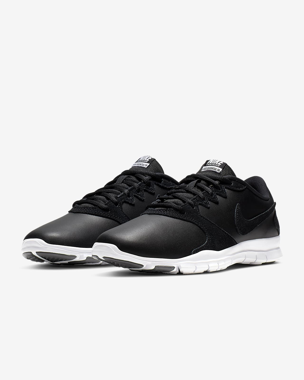 women's all black leather nike shoes