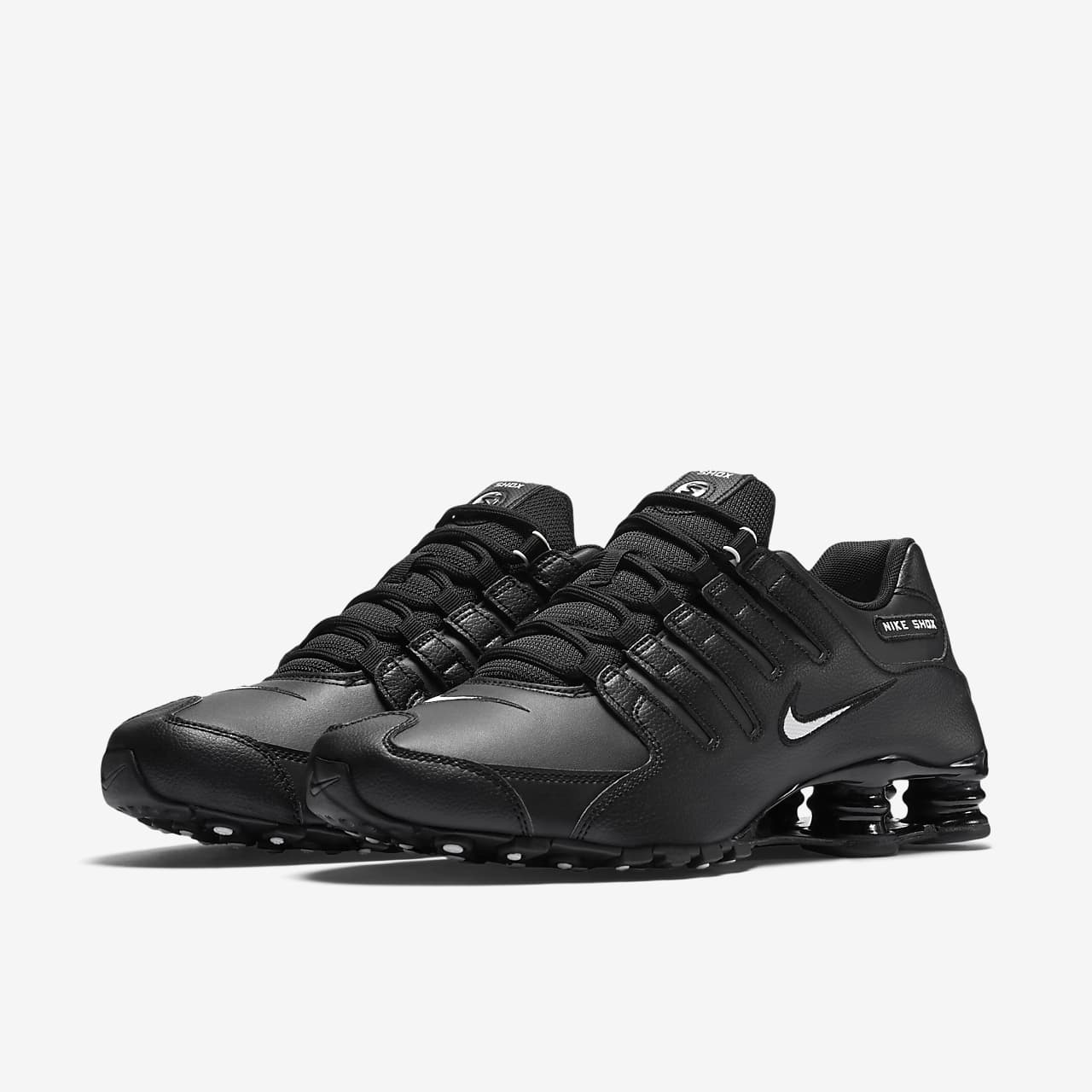 nike shox nz black and white