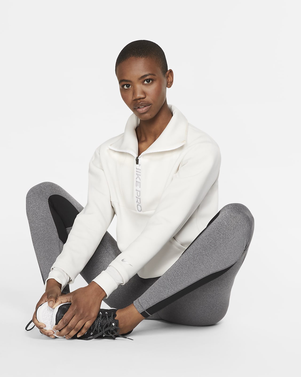 nike pro fleece cropped top ladies