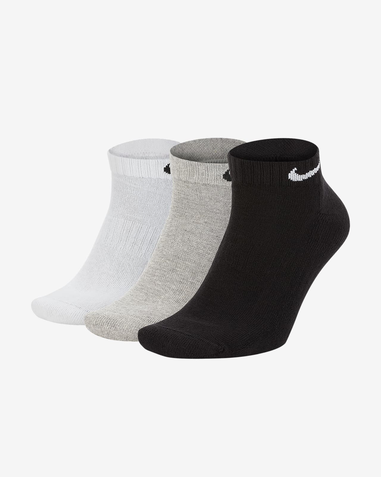 white nike low socks