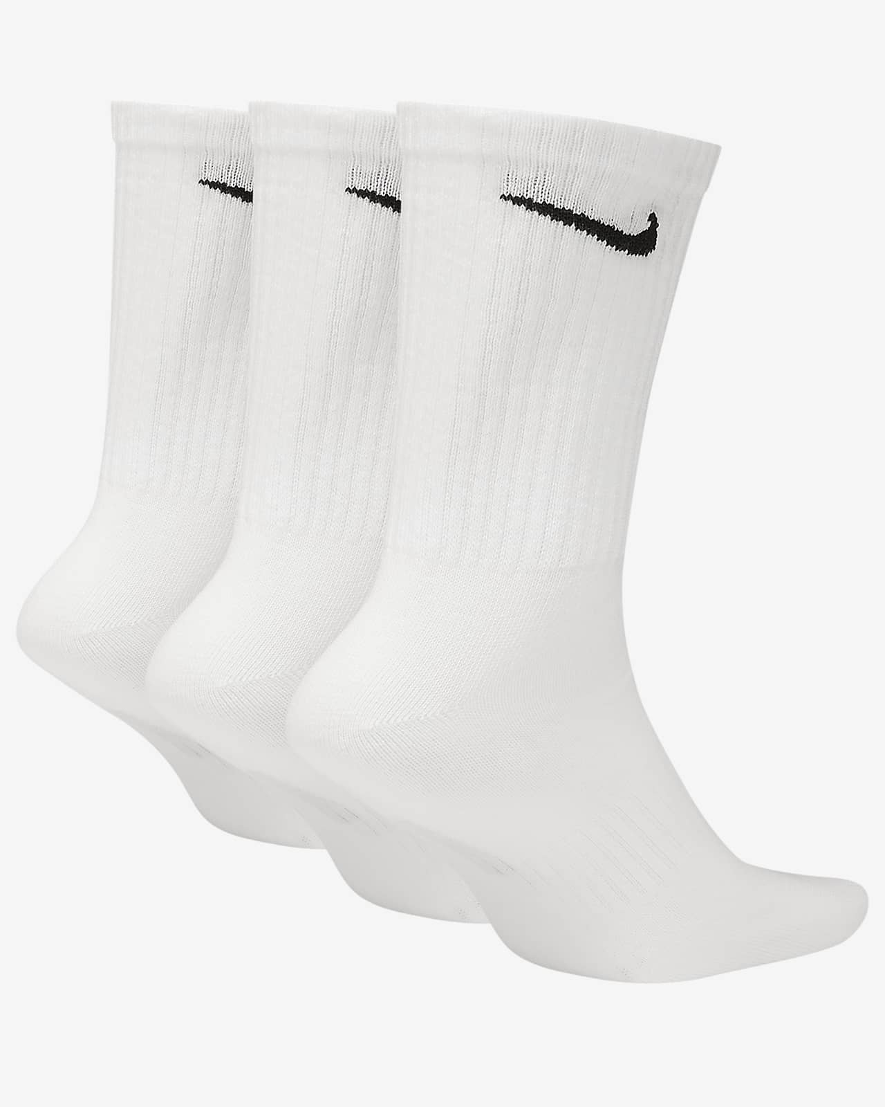 nike training crew socks white