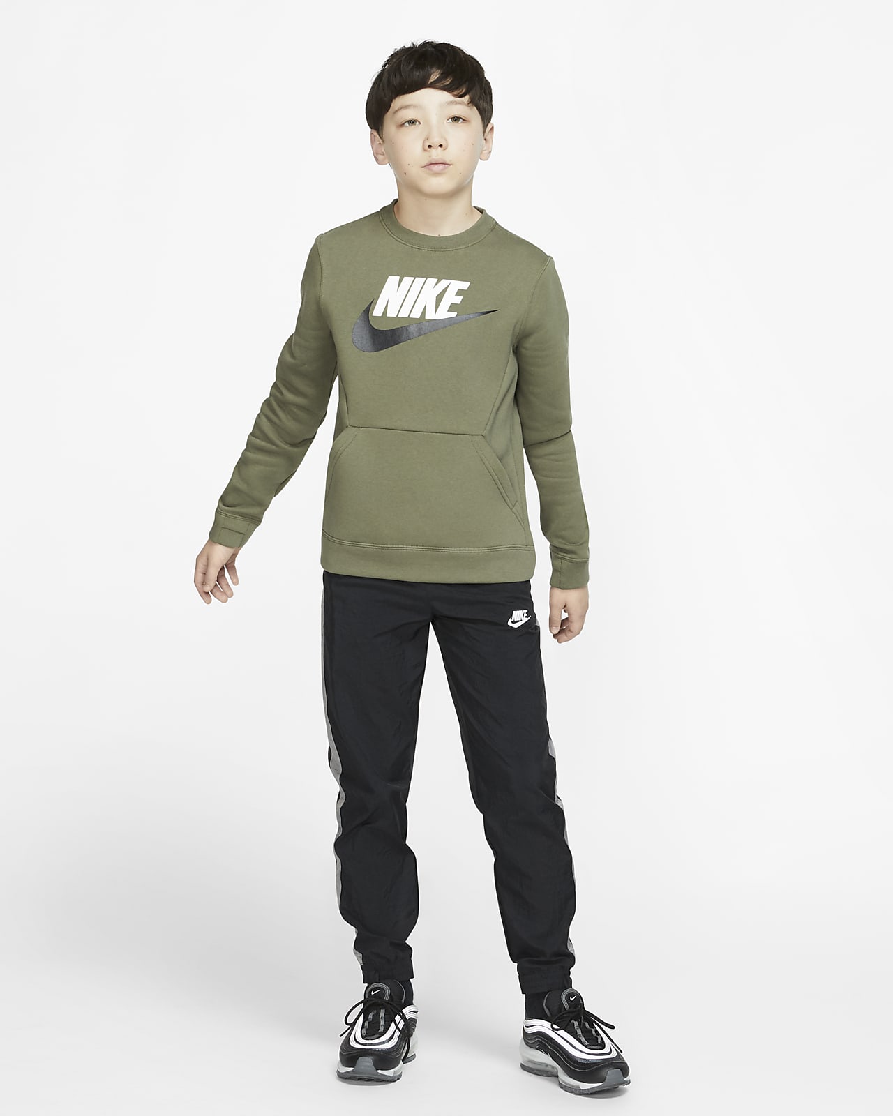 Tröja Nike Sportswear Club Fleece med rund hals för ungdom Tröja Nike Sportswear Club Fleece med rund hals för ungdom