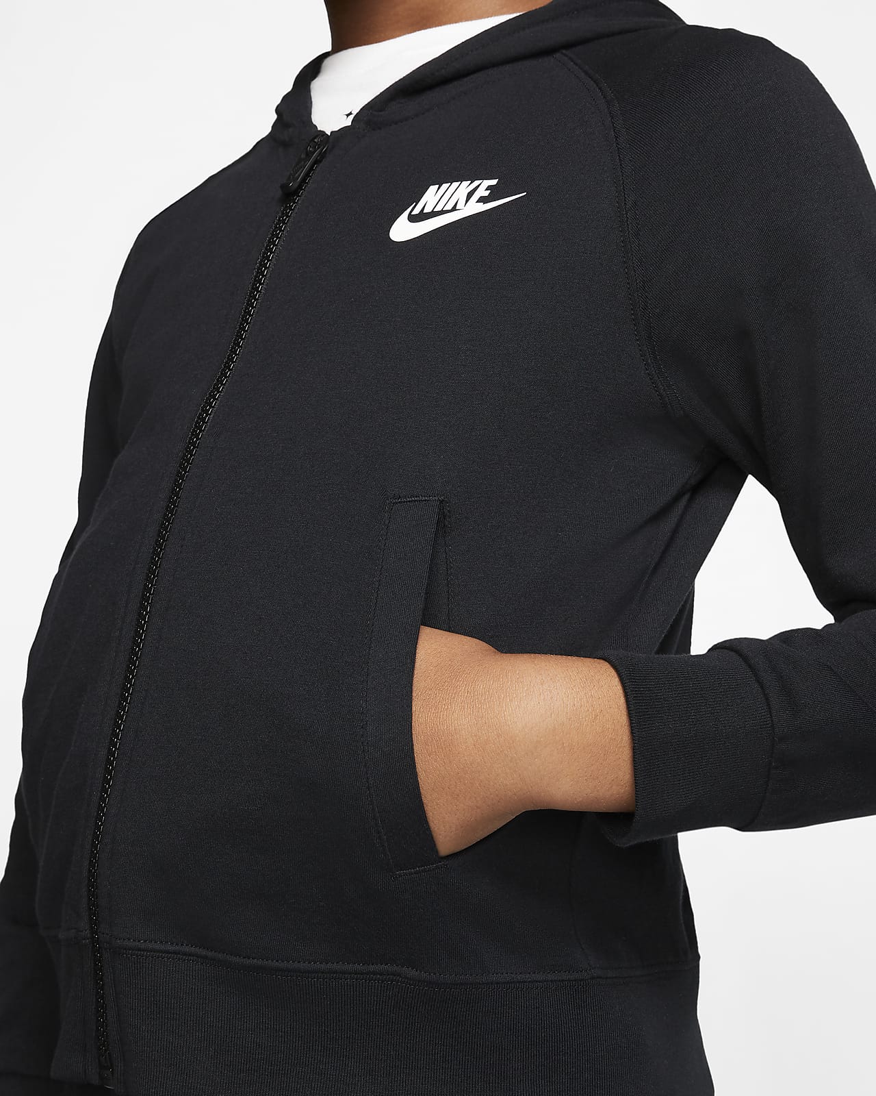 girls nike black hoodie