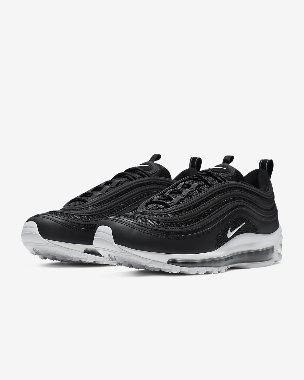 97 air max black and white