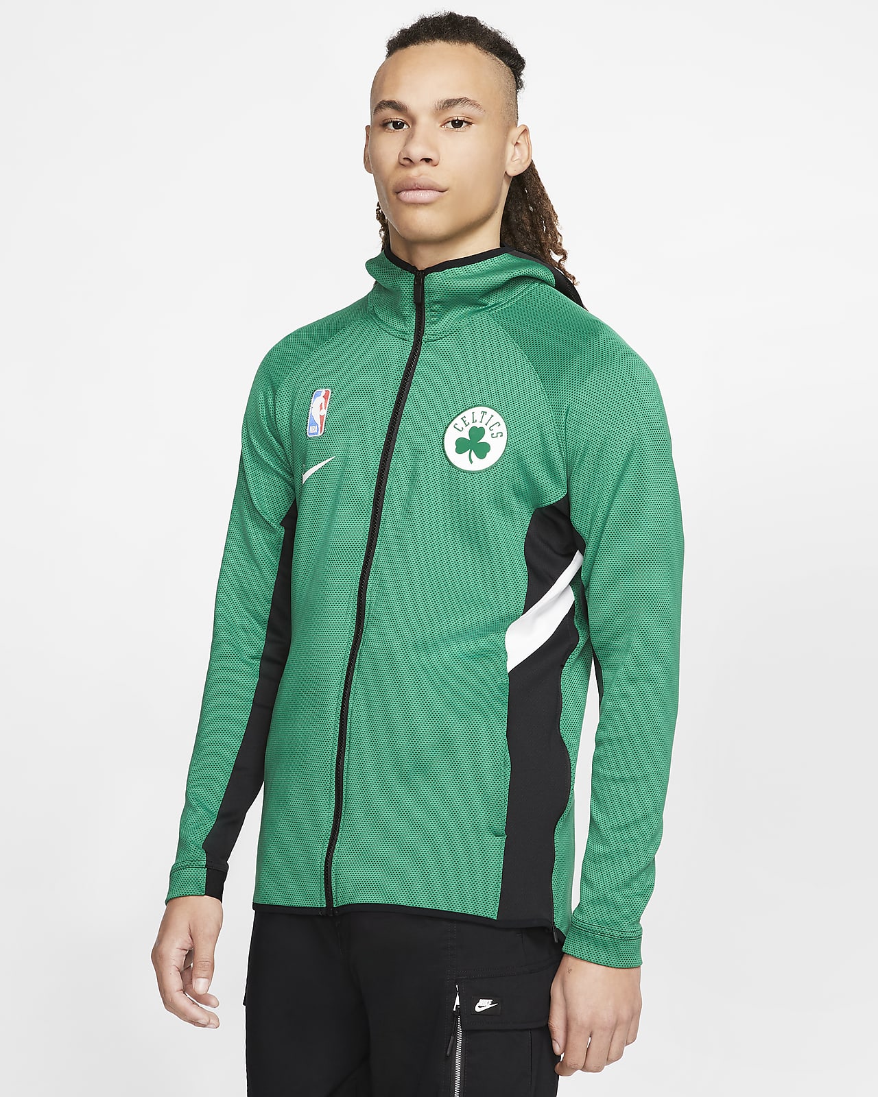 Boston Celtics Showtime Nike Therma Flex NBA-hettejakke til herre