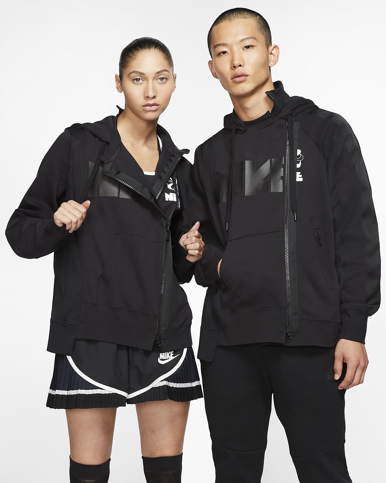 Nike jacket with store two zippers