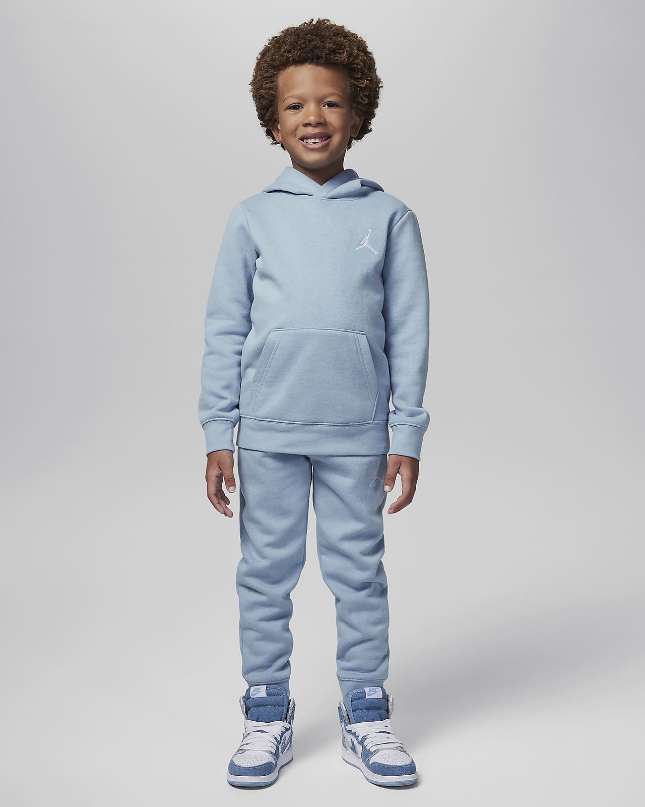 Dwuczęściowy zestaw z bluzą z kapturem dla małych dzieci Jordan MJ Essentials Fleece Pullover Set