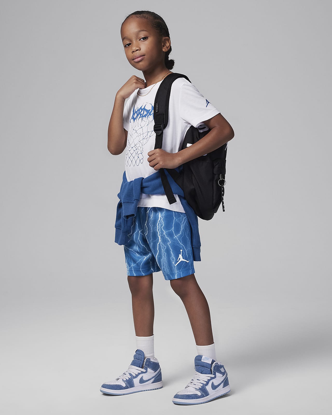 Conjunto de 2 piezas de shorts para niños talla pequeña Jordan MJ Sport