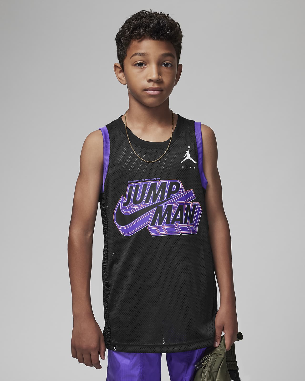 Jordan Jumpman x Nike Stacked Jersey Older Kids' Top