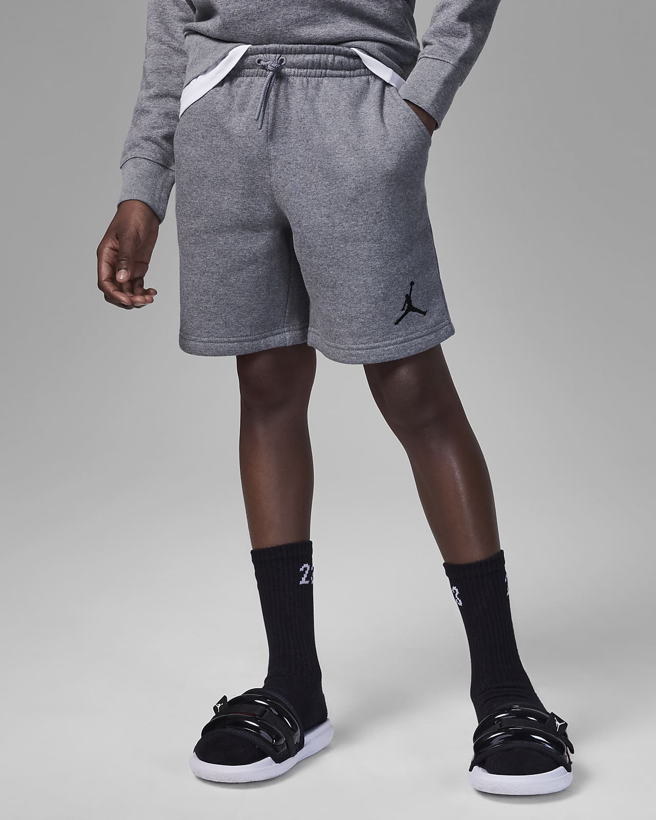 Shorts para niños talla grande Jordan MJ Essentials Fleece