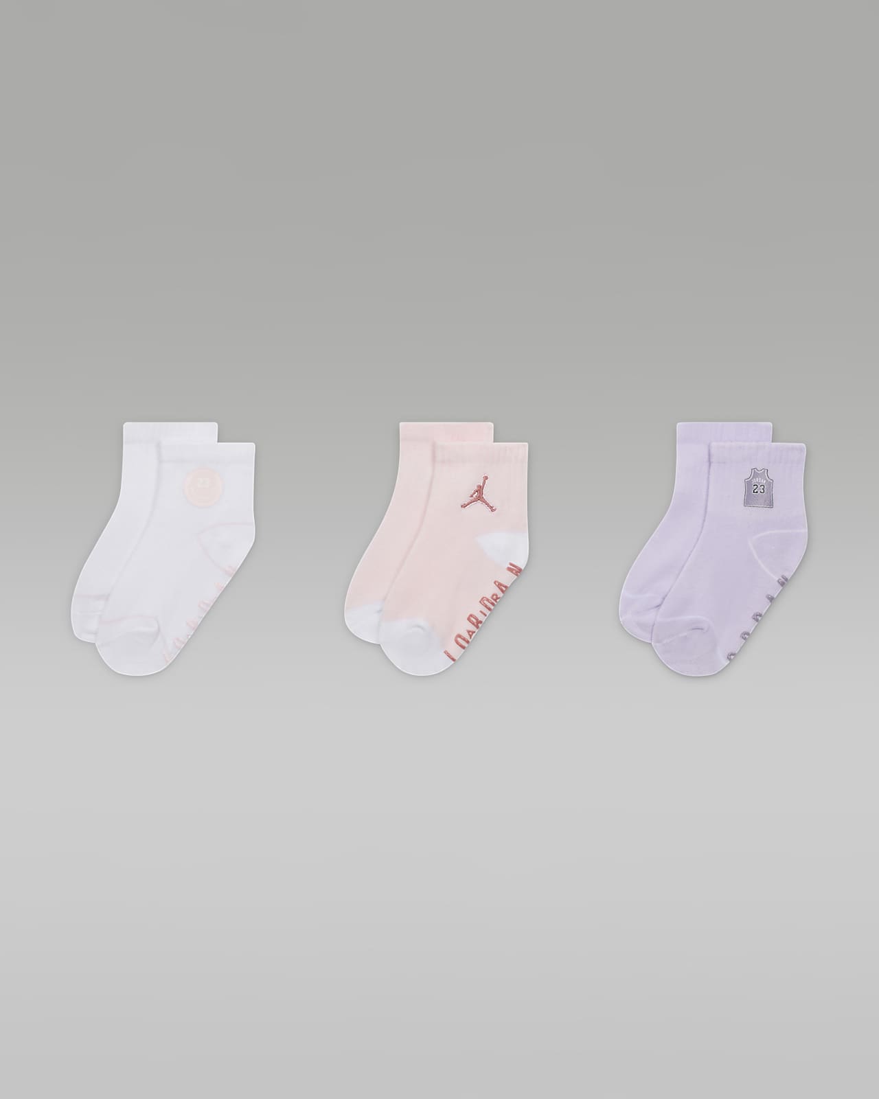 Calcetines de agarre para bebé (0-9M) (3 pares) Jordan Icon Patches