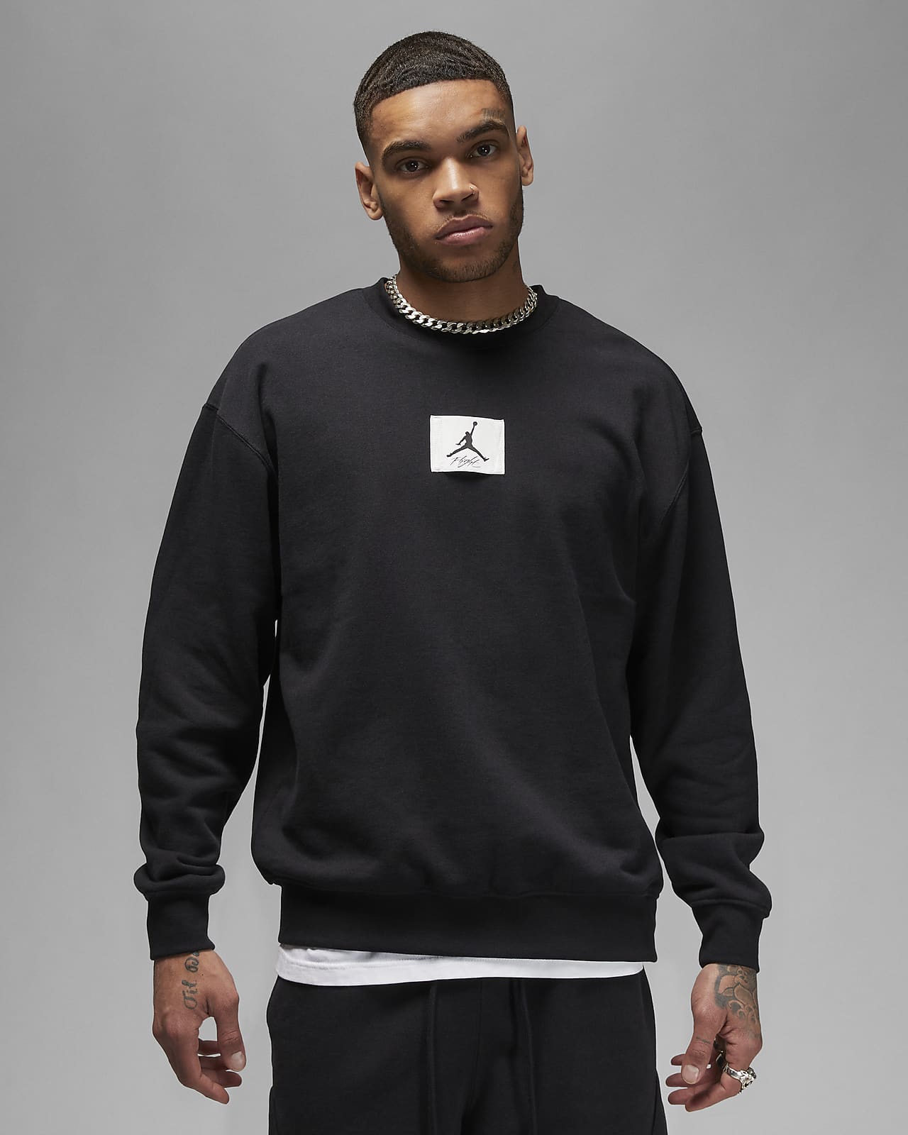 Jordan Essentials-sweatshirt i fleece med rund hals til mænd