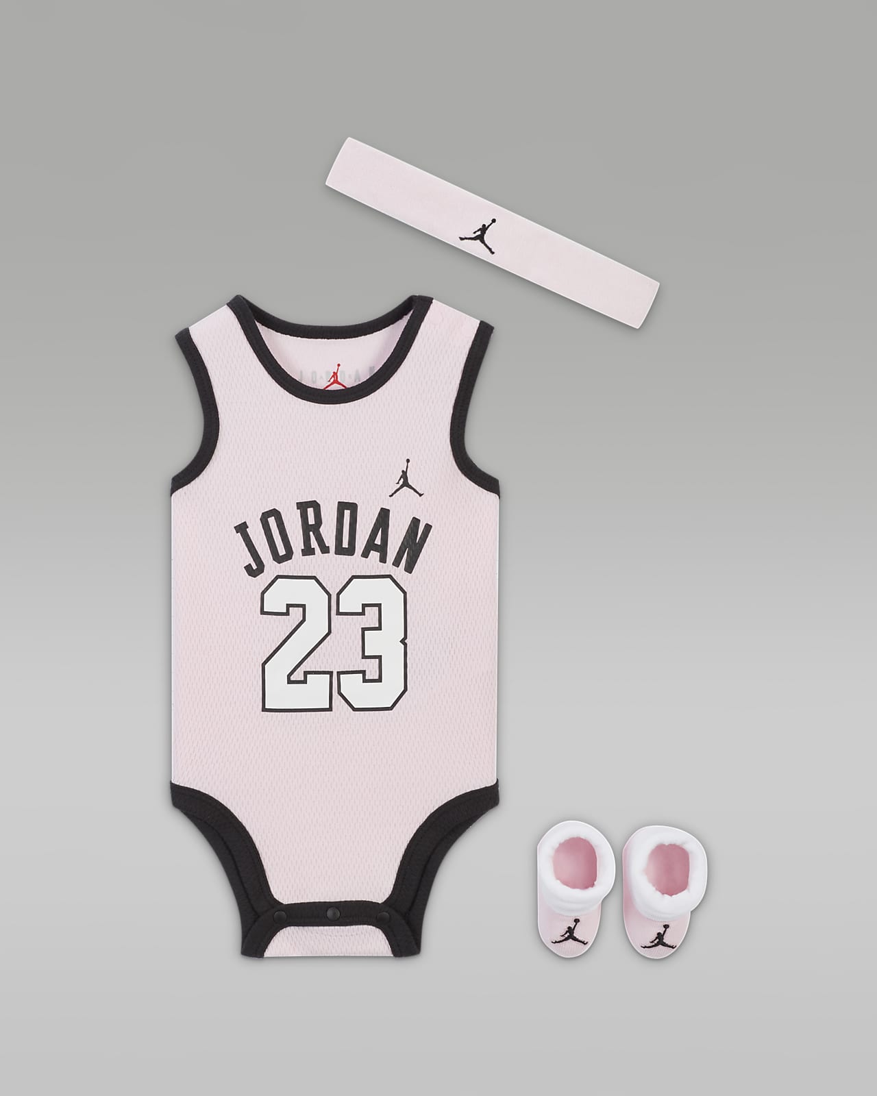 Conjunto de body de jersey de 3 piezas para bebé Jordan