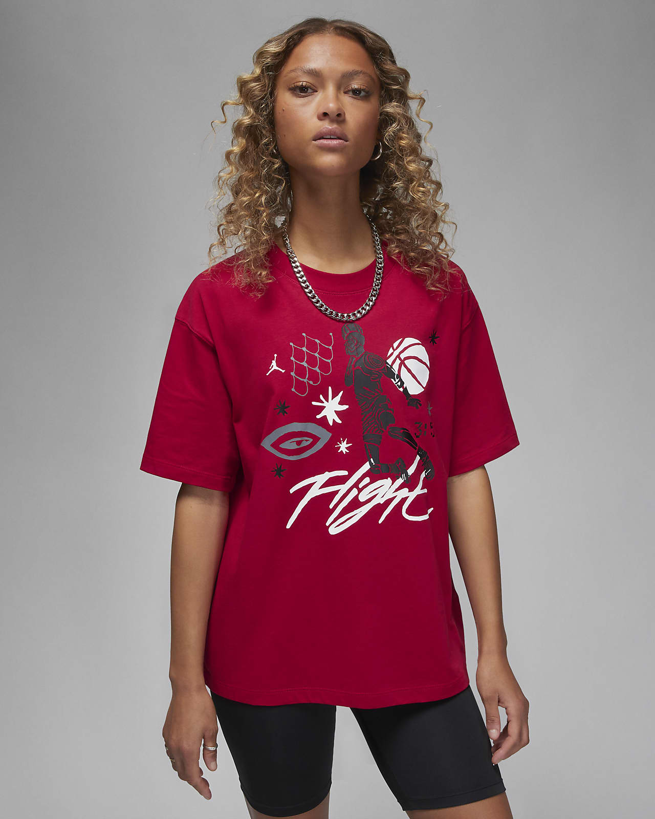 Jordan T-shirt met recht design voor dames