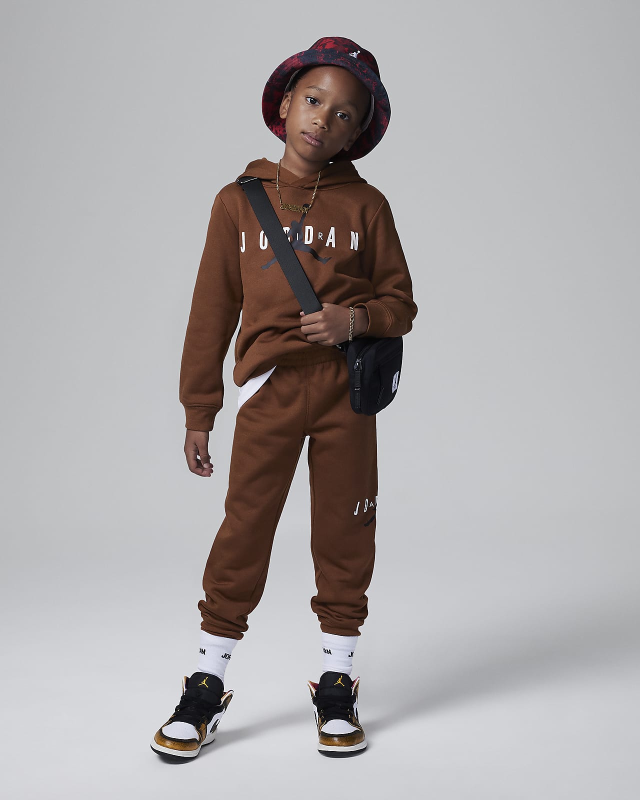 Tvådelat set Jordan Sustainable med huvtröja i pullover-stil för barn